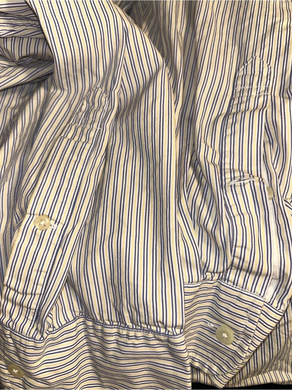 J Crew Casual Striped Button-Down Shirt - Blue/White
